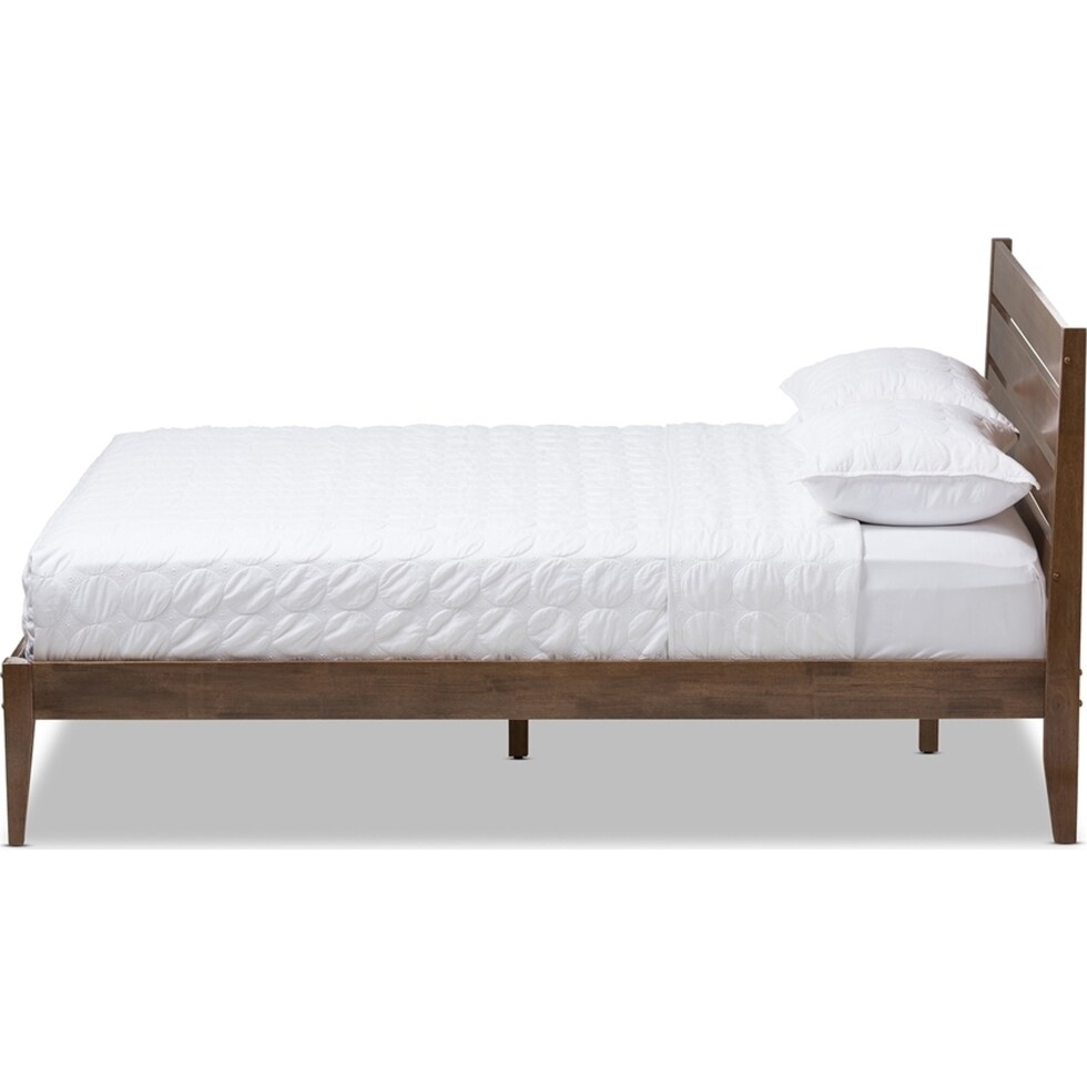 averie dark brown queen bed   