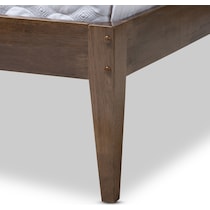 averie dark brown queen bed   