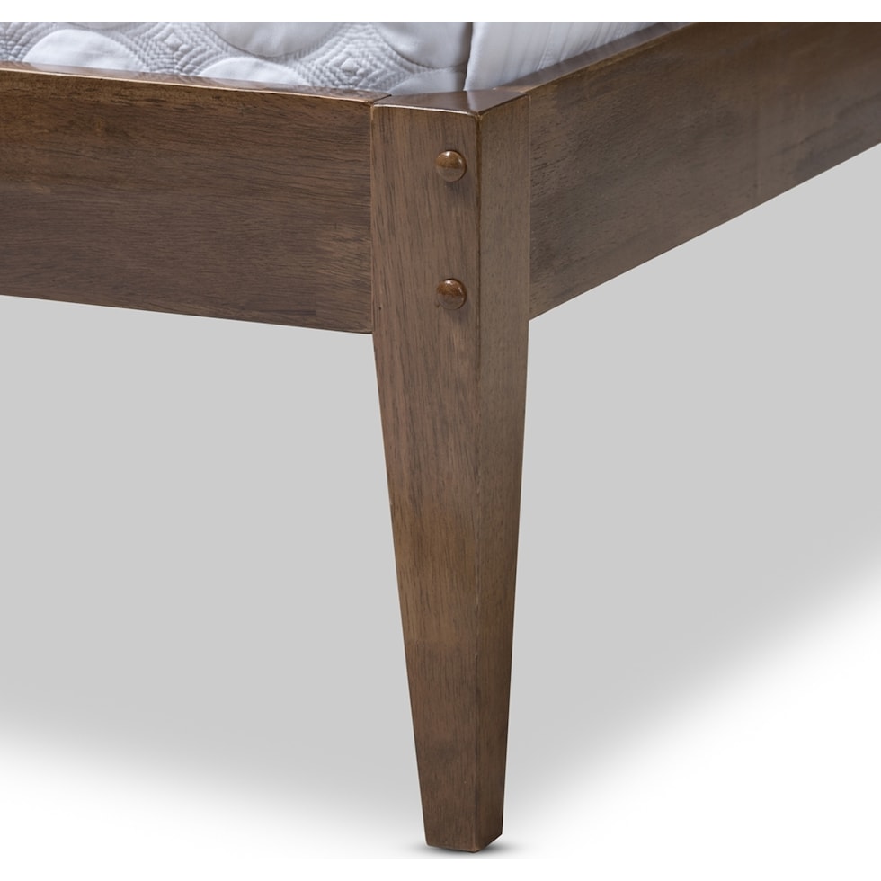 averie dark brown queen bed   