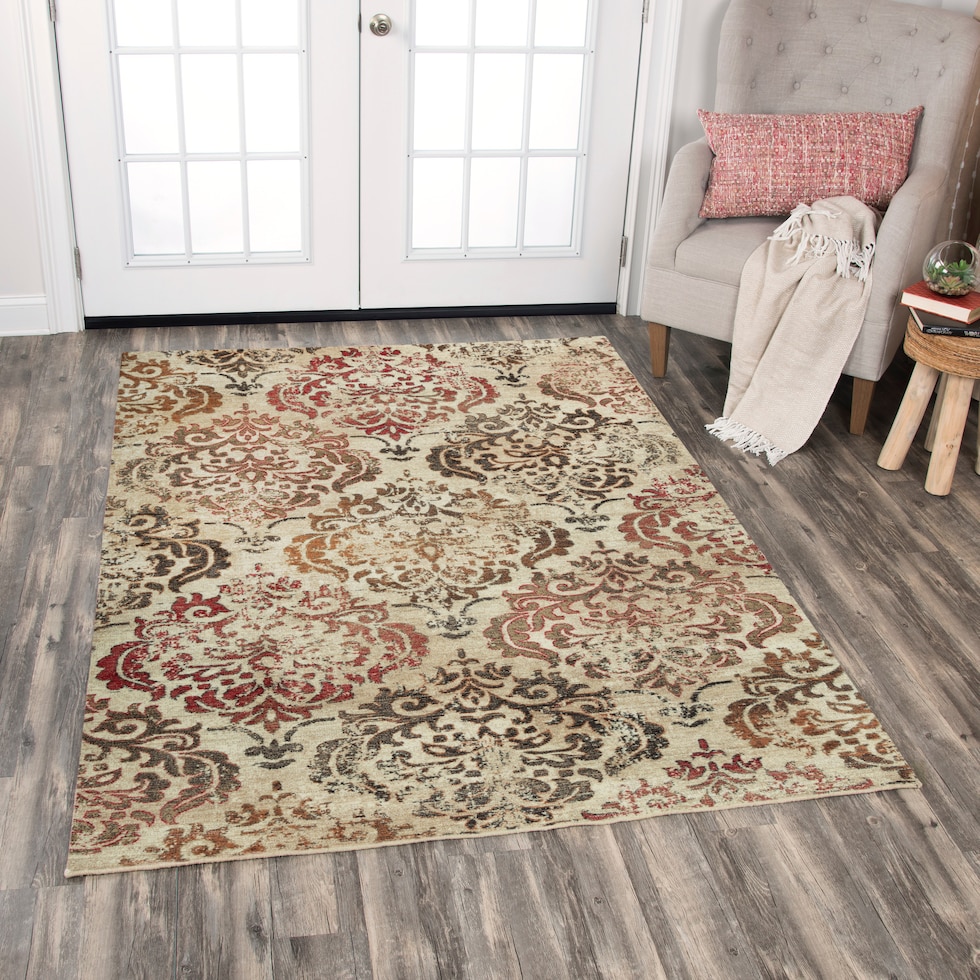 avielle light brown area rug  x    