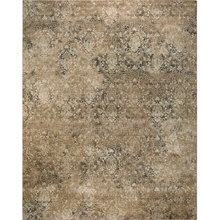 Avielle 3' x 5' Area Rug - Ivory/Brown