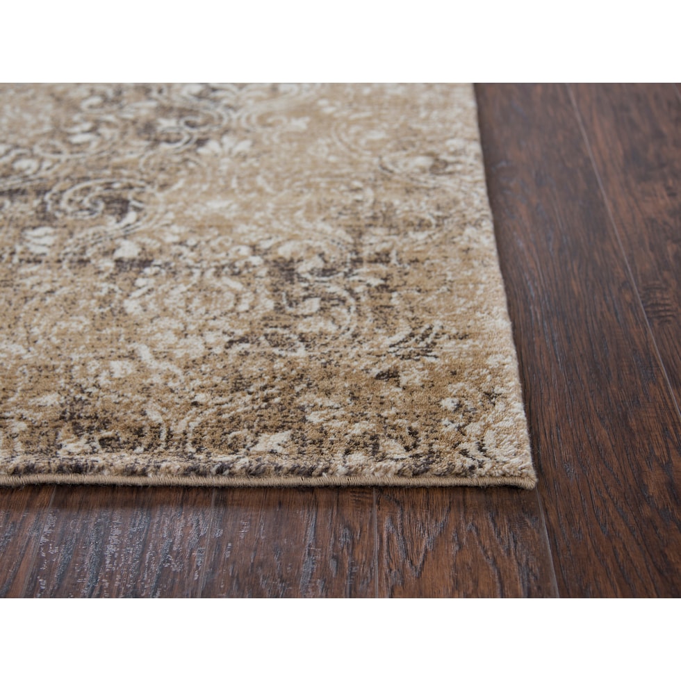 avielle light brown area rug  x    