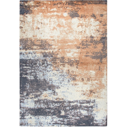 Avielle 3' x 5' Area Rug - Orange/Blue