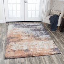 avielle orange blue area rug  x    