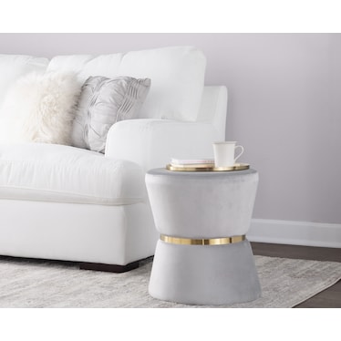 Avila Ottoman - Gold/Gray