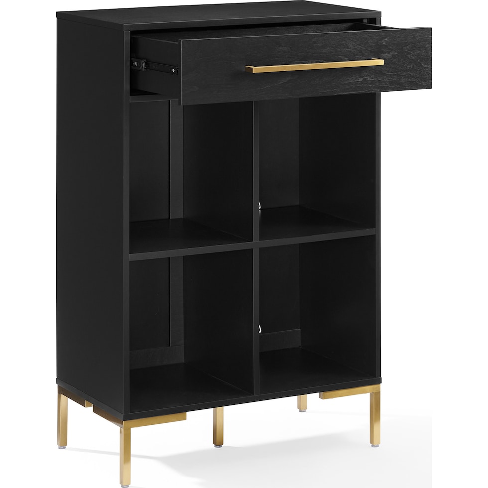 avni black bookcase   