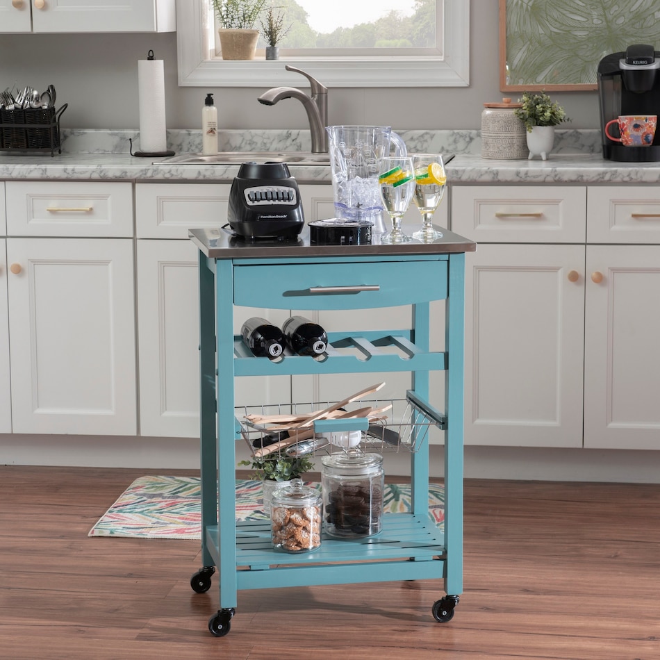 avon blue kitchen cart   