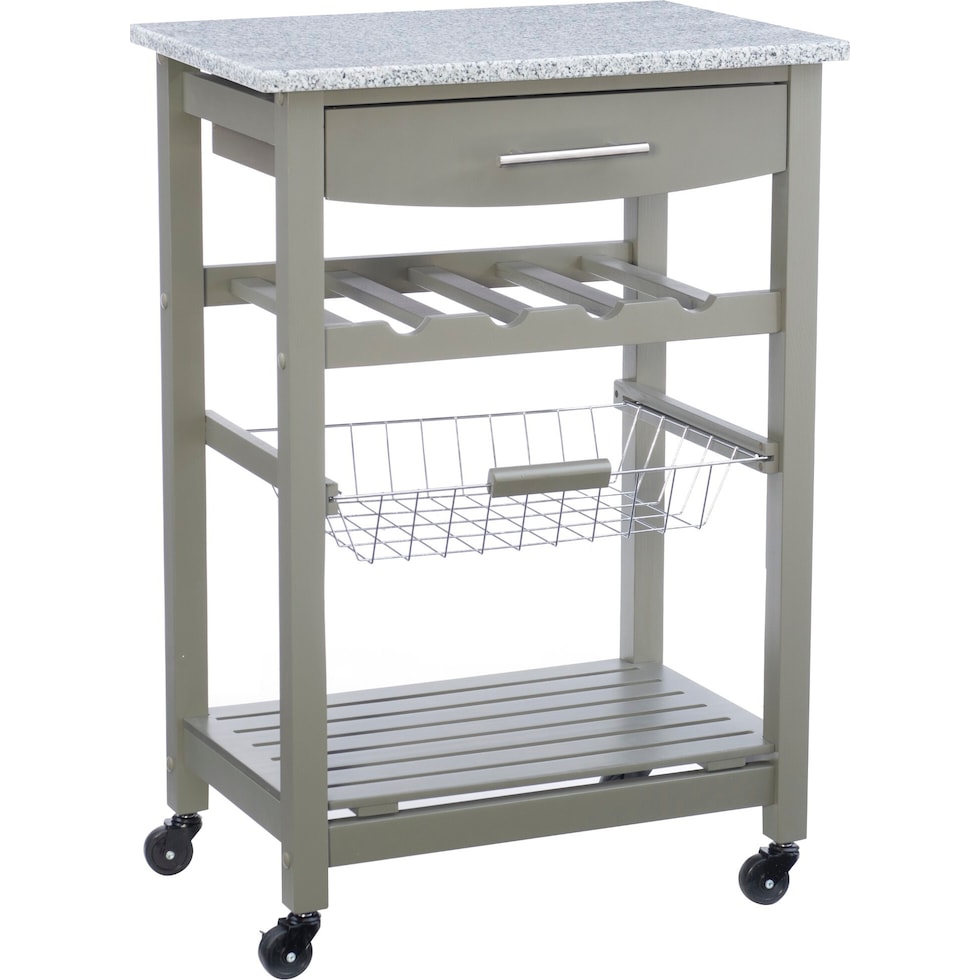 avon gray kitchen cart   