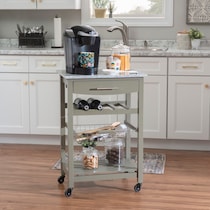 avon gray kitchen cart   