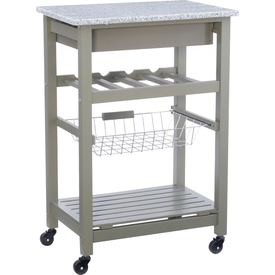 avon gray kitchen cart   