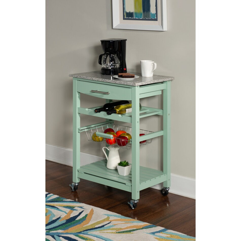 Avon Granite Kitchen Cart American Signature Furniture
