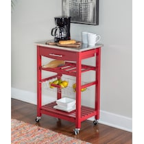 avon red kitchen cart   