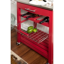 avon red kitchen cart   