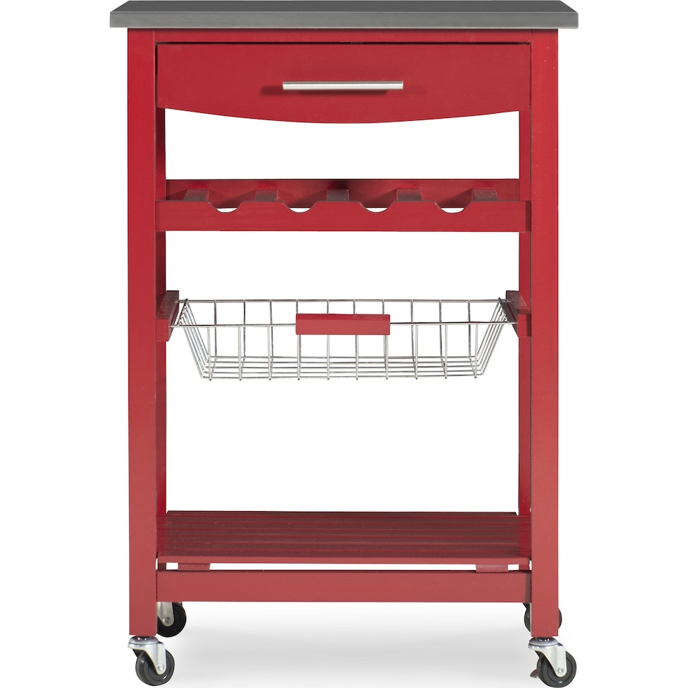 avon red kitchen cart   