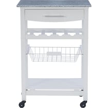 avon white kitchen cart   