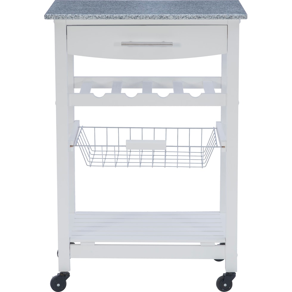 avon white kitchen cart   