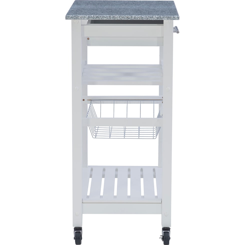 avon white kitchen cart   