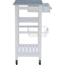 avon white kitchen cart   