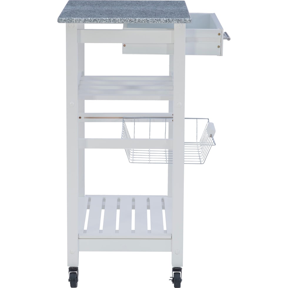 avon white kitchen cart   