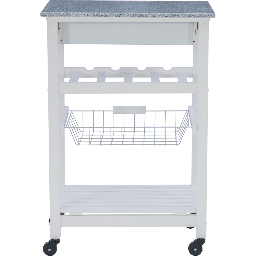 avon white kitchen cart   