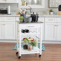 avon white kitchen cart   