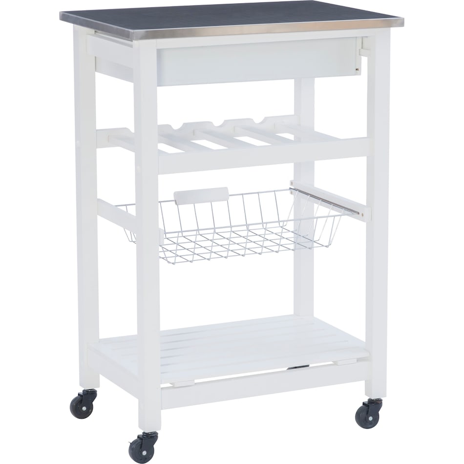 avon white kitchen cart   
