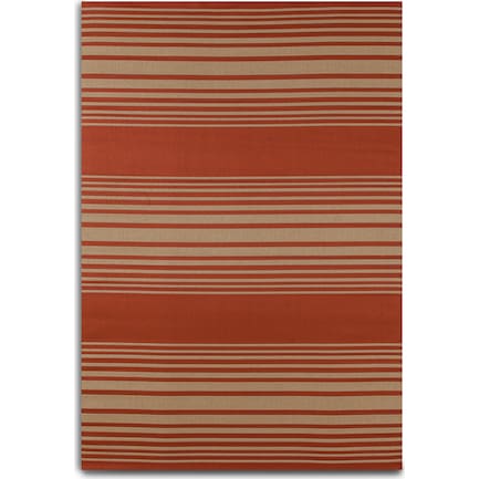 Awning Indoor/Outdoor 4' X 6' Area Rug - Red