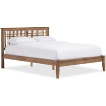 axelle dark brown queen bed   