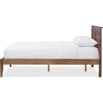 axelle dark brown queen bed   