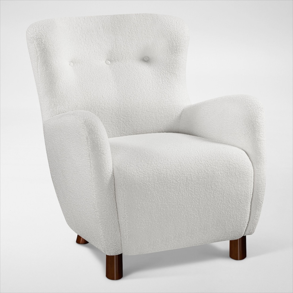 ayers white accent chair   