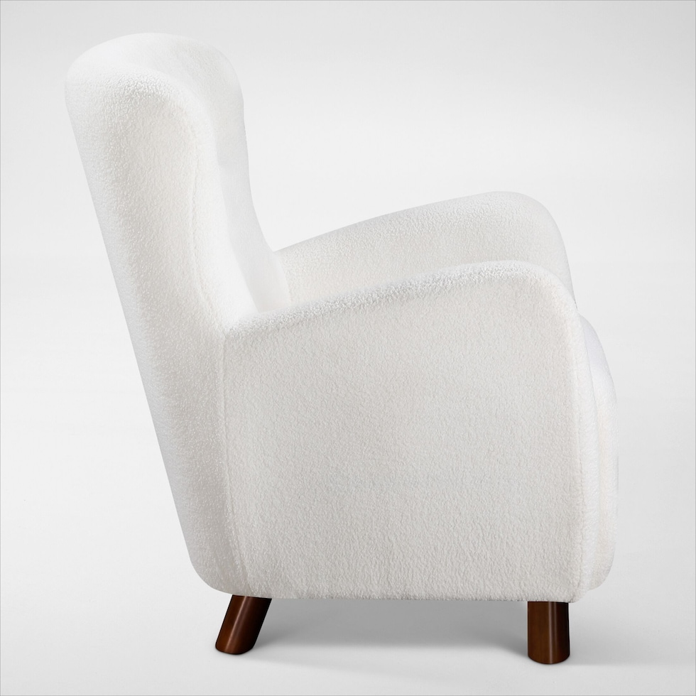 ayers white accent chair   