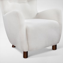 ayers white accent chair   