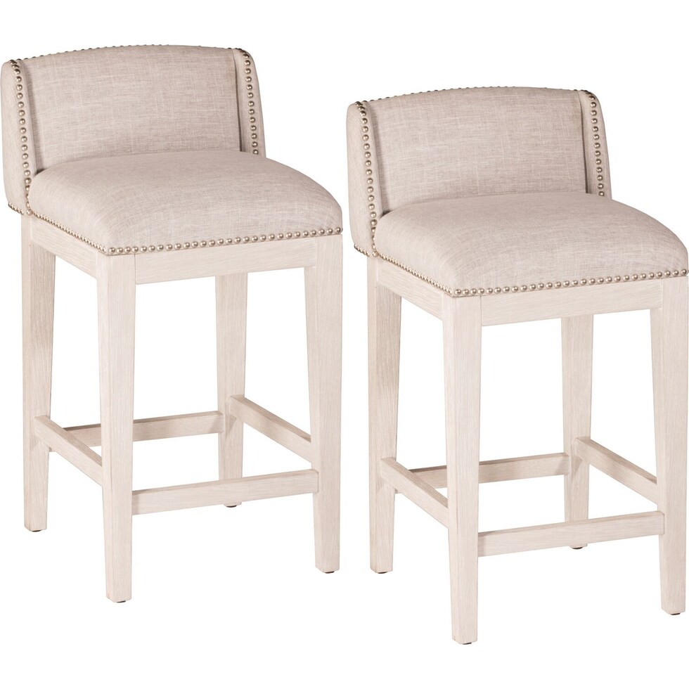 azizi white counter height stool   