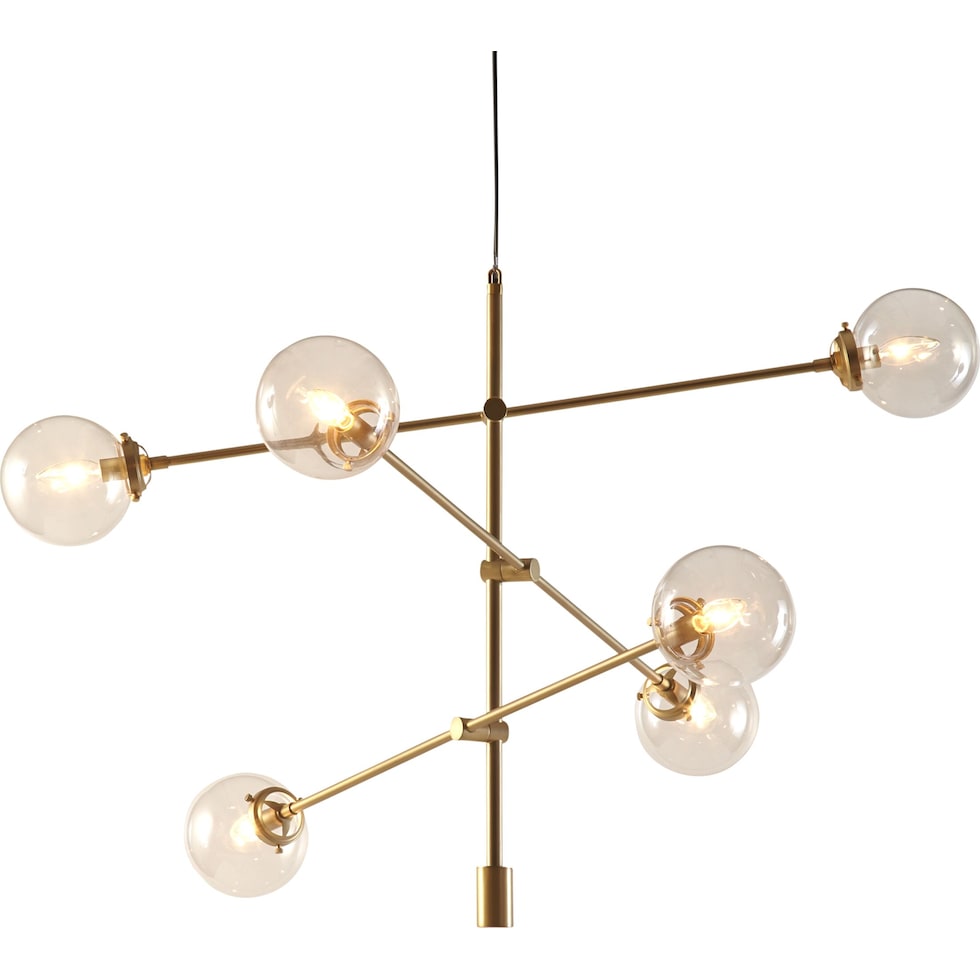 azusa gold chandelier   