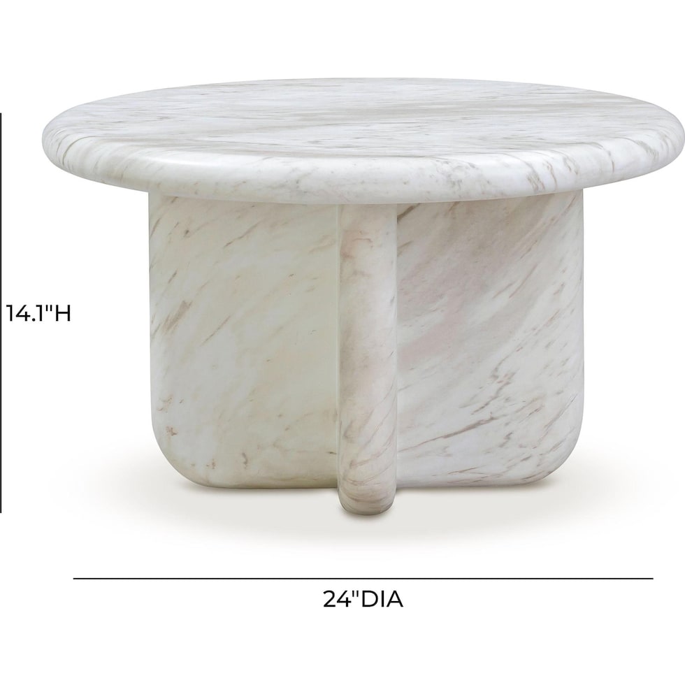 badlands white coffee table   