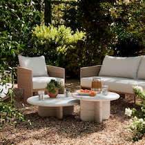 badlands white nesting coffee table   