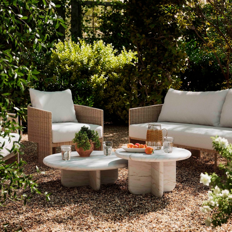 badlands white nesting coffee table   