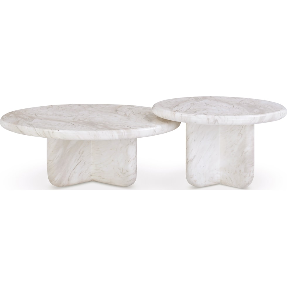 badlands white nesting coffee table   