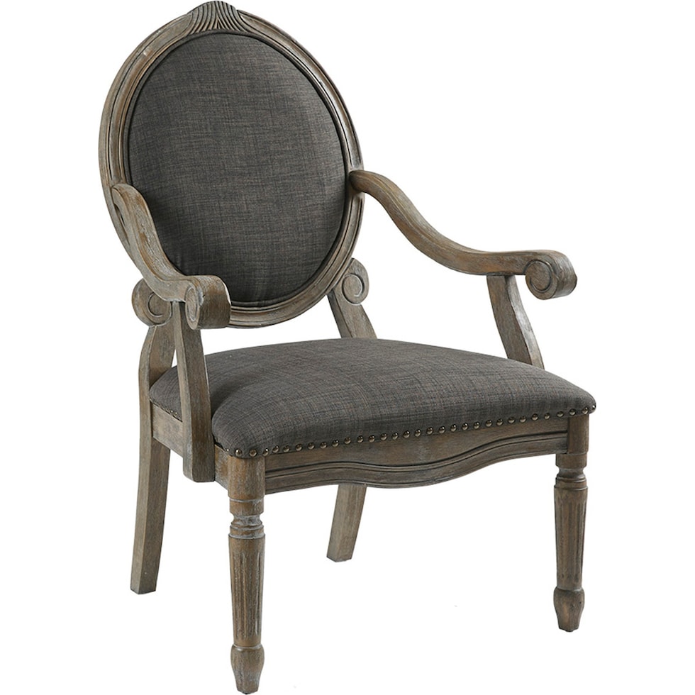 bairam gray accent chair   