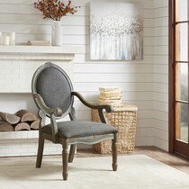 bairam gray accent chair   