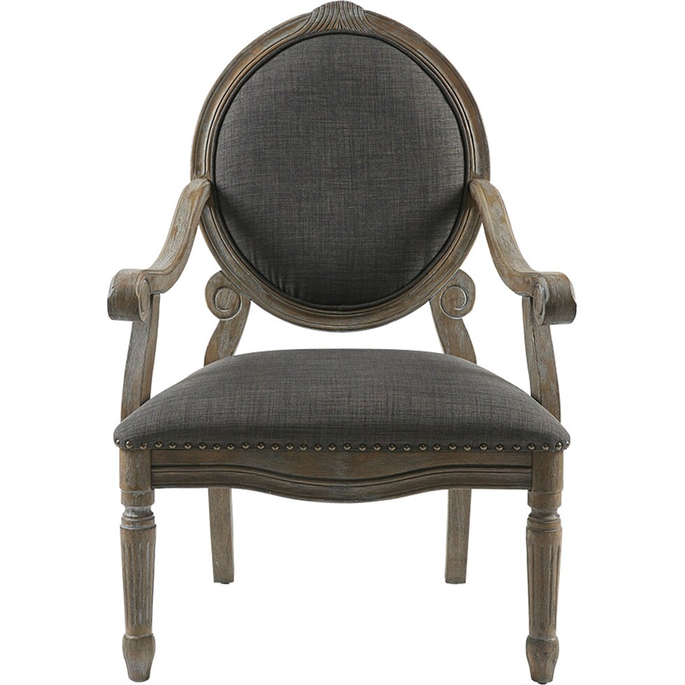 bairam gray accent chair   