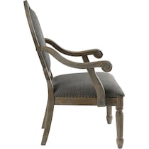 bairam gray accent chair   