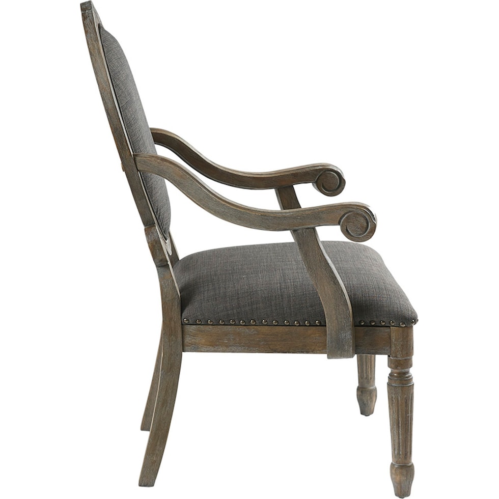 bairam gray accent chair   