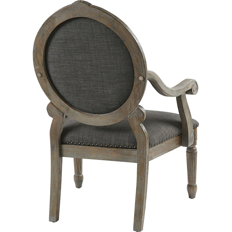bairam gray accent chair   
