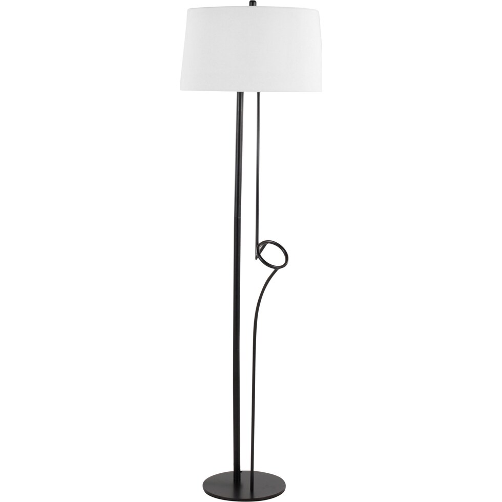 balboa black white floor lamp   