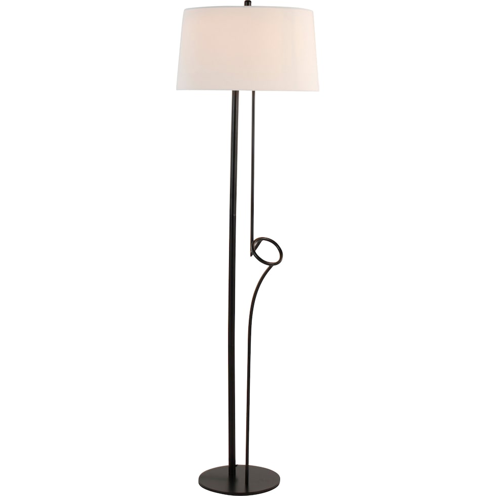 balboa black white floor lamp   