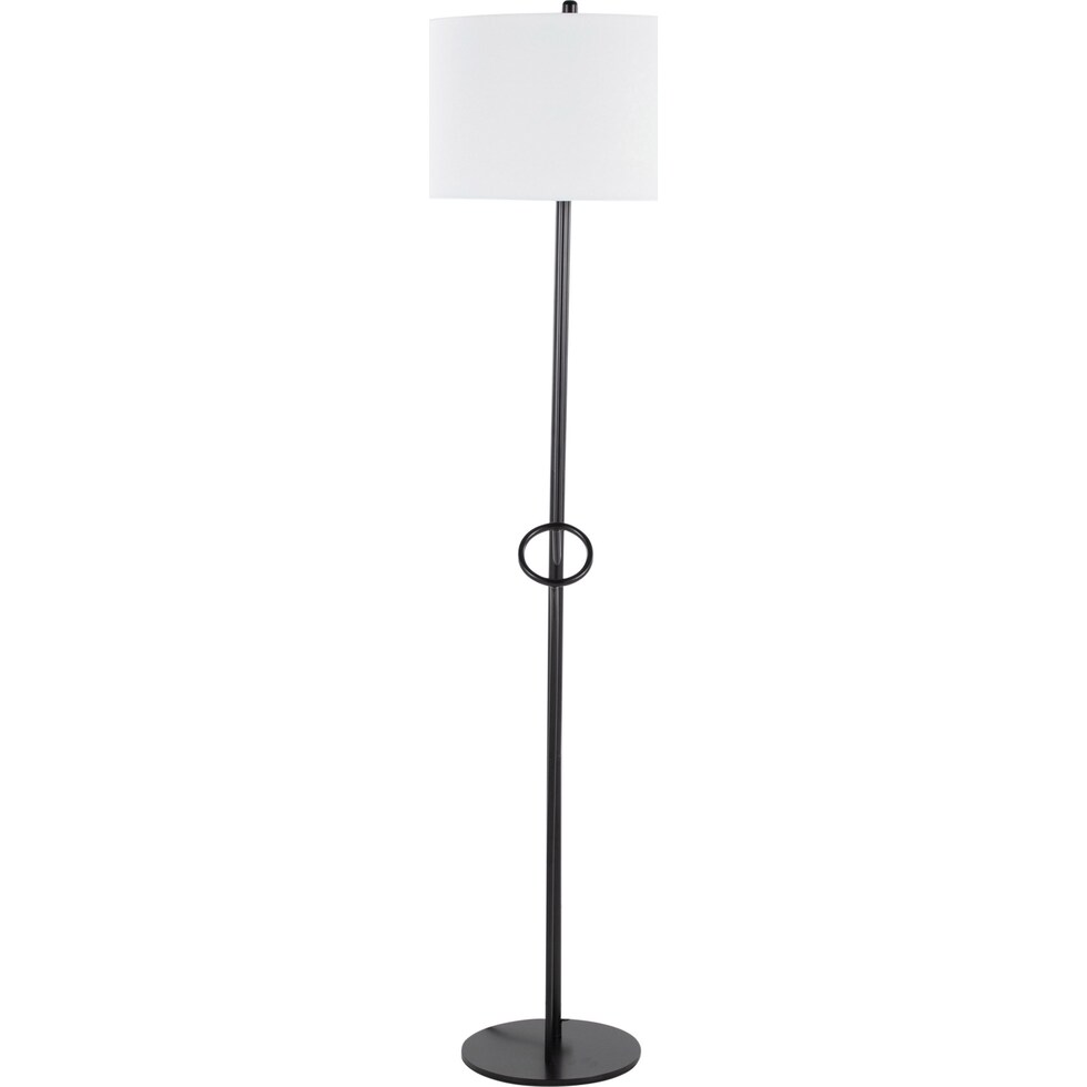 balboa black white floor lamp   