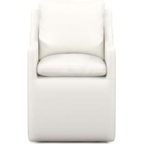 ballard white arm chair   