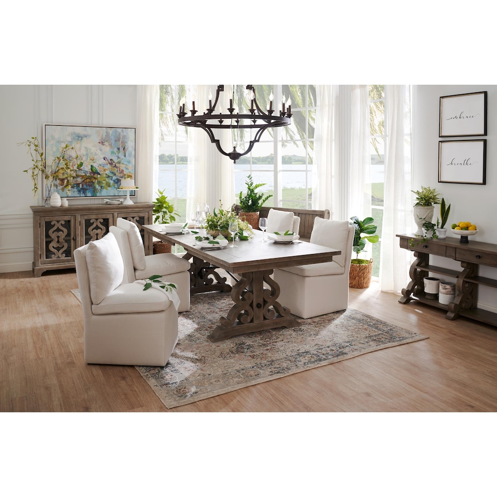 ballard white dining chair   