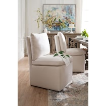 ballard white dining chair   